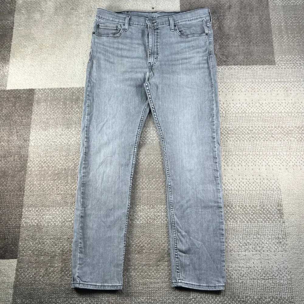 Levis 510 Skinny Jeans Mens 38x32 Gray Stretch Denim Pants 05510-0978